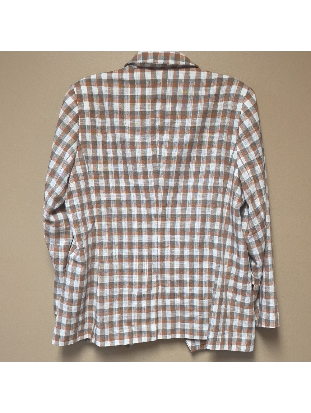 Nine West Brown and White Plaid Blazer - Picture 4 of 5